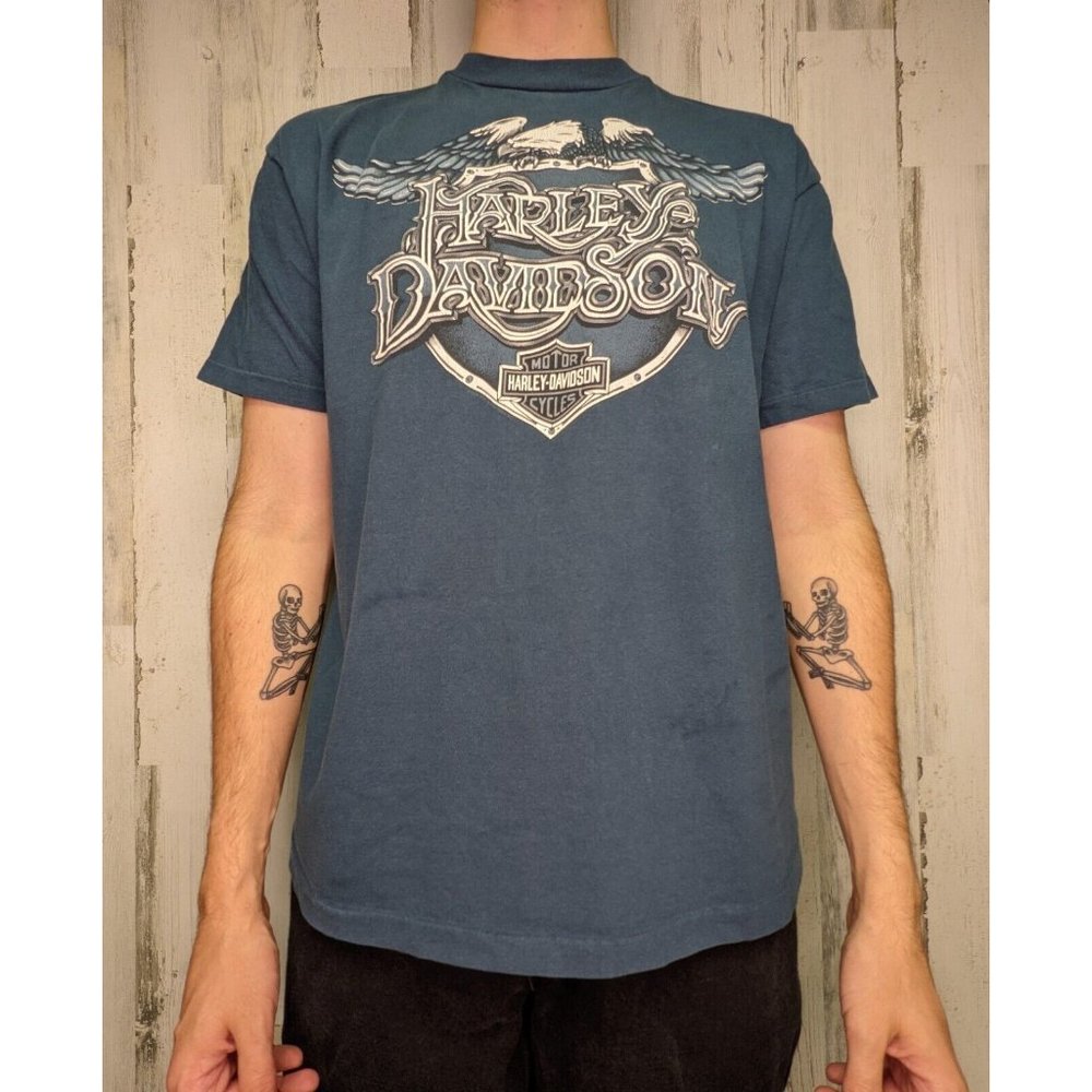 Vintage 1993 Harley Davidson 'Dick Farmers' Orlando Graphic Tee / L / USA Made - Picture 11 of 11